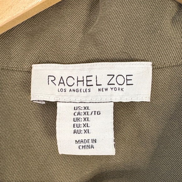 Rachel Zoe XL Dark Olive Utility Jacket - Picture 2 of 8